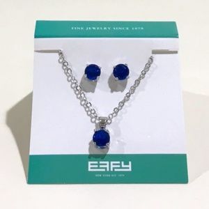 NWT Effy Sapphire Necklace & Earring Set